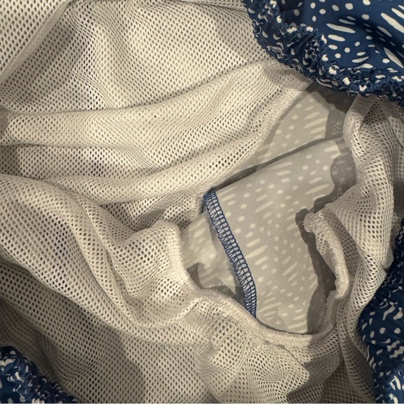 J. Crew Navy and White Patterned Swim Trunks - Picture 3 of 4
